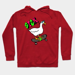 SICK Goose on Skateboard, Skater Bird.... So Rad! Hoodie